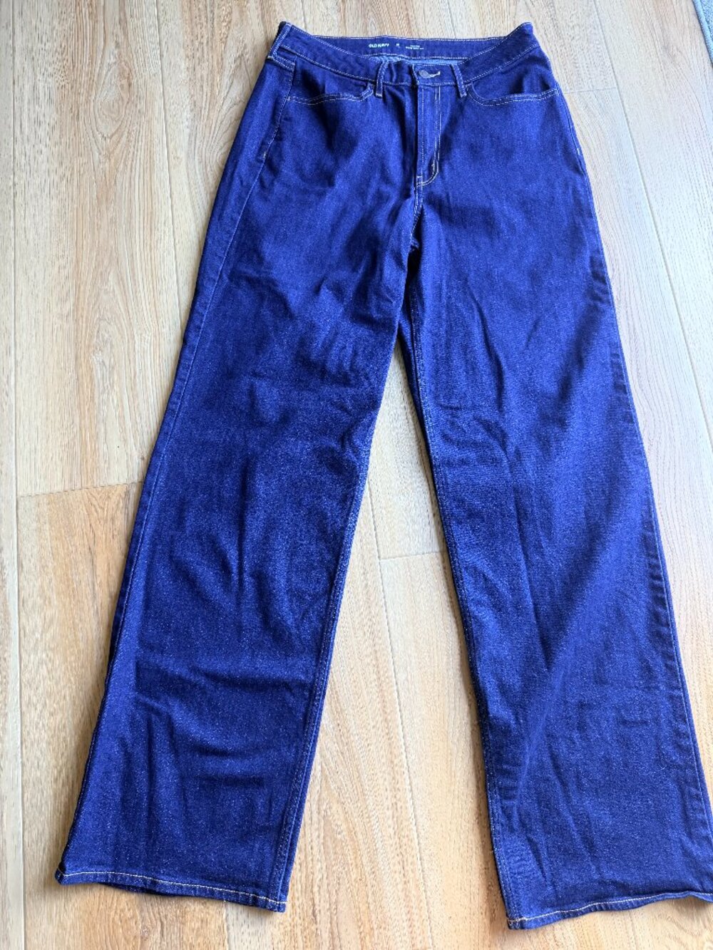Old Navy High-Waisted Wow Wide-Leg Jeans 12 Tall Dark Wash